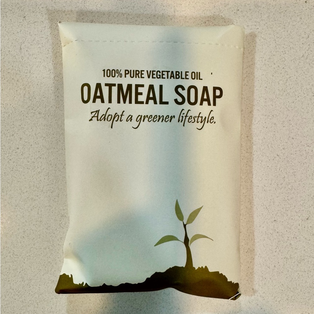 Oatmeal Soap with Green Leaf Design_NWT
